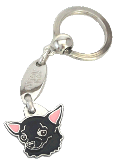 CHIHUAHUA BLACK <br> (keyring, engraving included)